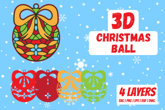 3D Christmas Ball Design for Creative Projects