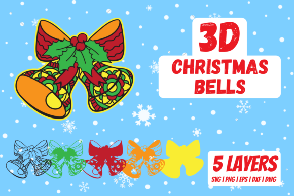3D Christmas Bells: A Versatile Design for Holiday Crafting and Digital Use
