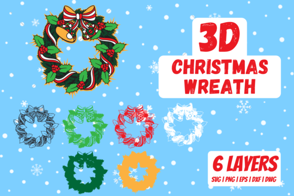 3D Christmas Wreath: A Versatile Design for Holiday Crafting