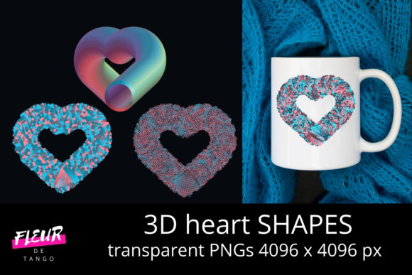 3D HEART Shapes PNG Cliparts Vol.8: A Creative Resource for Designers and Creators