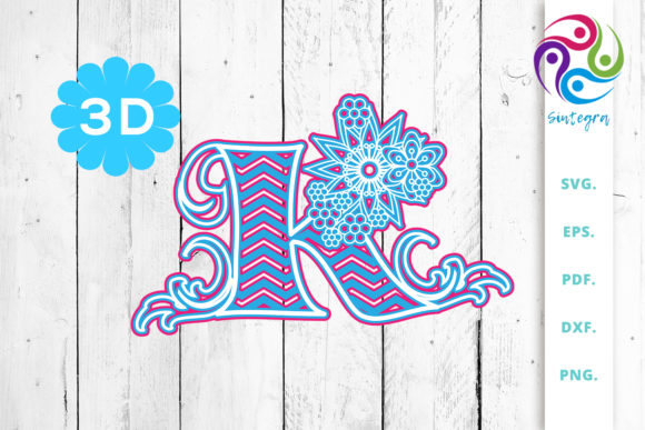 3D Multilayer Floral Chevron Letter K: A Comprehensive Guide for Custom Crafting