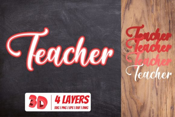3D Teacher Font for Creative Projects