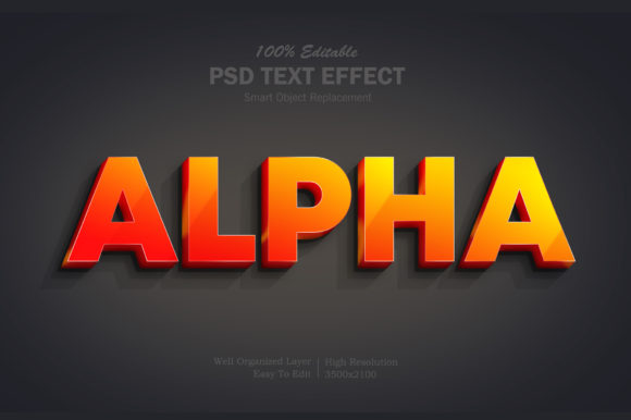 Alpha 3D Text Effect for Creative Projects