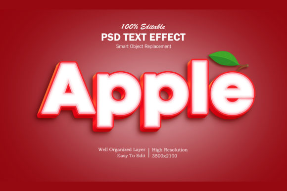 Apple PSD 3D Text Effect: A Powerful Tool for Creative Designers