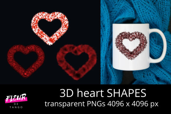 Exploring 3D Heart Shapes Cliparts Vol.12: A Creative Resource for Designers and Hobbyists