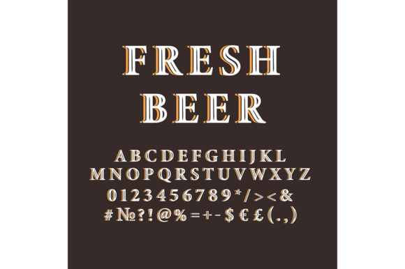 Fresh Beer Vintage 3D Vector Alphabet: A Retro Design Powerhouse for Modern Creations