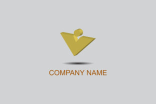 Letter Logo V 3D