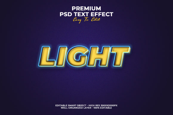 Light 3D Text Style Effect for Designers and Creators
