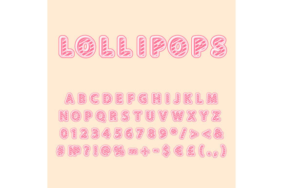 Lollipops Vintage 3D Vector Alphabet Set for Creative Projects