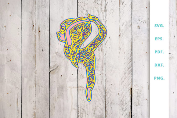 Unlocking Creative Potential with the 3D Multi Layer Cute Yoga Girl 7 Design