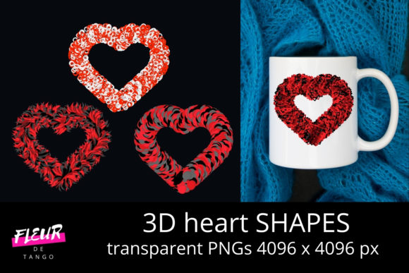 Unlocking Creativity with 3D Heart Shapes Cliparts Vol.15: A Must-Have for Modern Designers